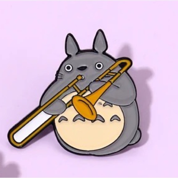Set of 2 Totoro Music Enamel Pins Musical Instruments Japanese Anime Fan Gifts - Picture 6 of 11